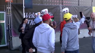 Eurovision fans don creative headgear for first semi-final