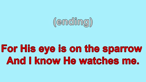 His Eye Is On The Sparrow V1-3