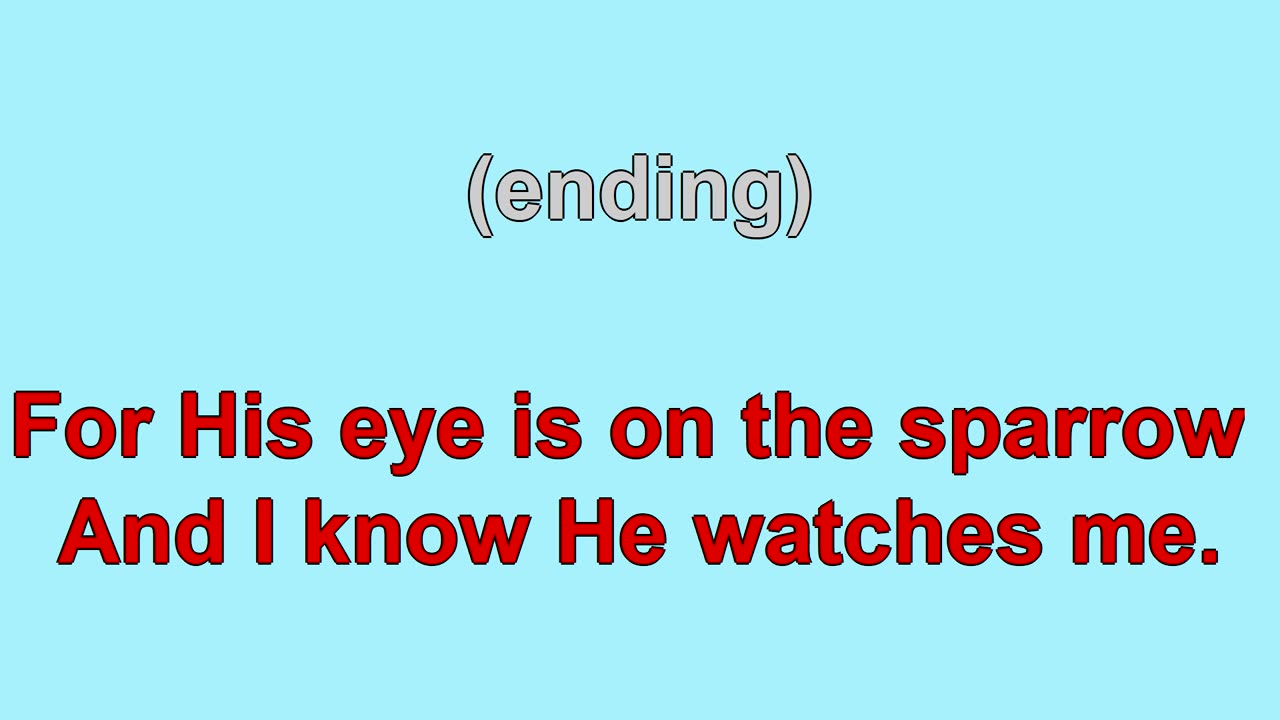 His Eye Is On The Sparrow V1-3