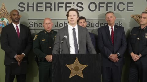 AG James Uthmeier joins Martin County Sheriff John Budensiek to announce the arrests of multiple child predators.