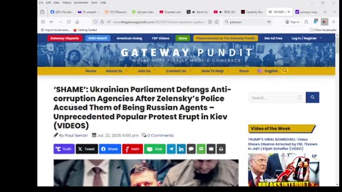 Ukrainians protest Zelensky’s crackdown on the Ukranian anti corruption agencies