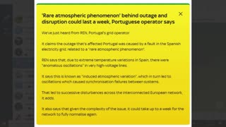 BLACKOUT! Massive Power Outage hits Western Europe as Everything Goes Down
