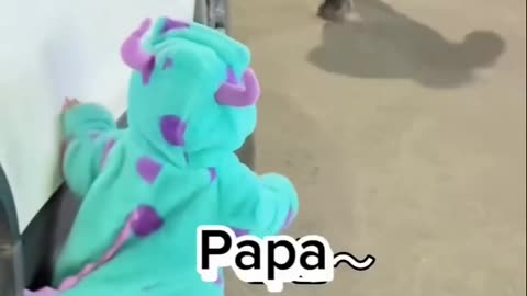 cute baby said papa