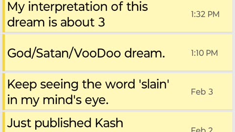 Screen Recording of Prophetic Message I Wrote in my Note App
