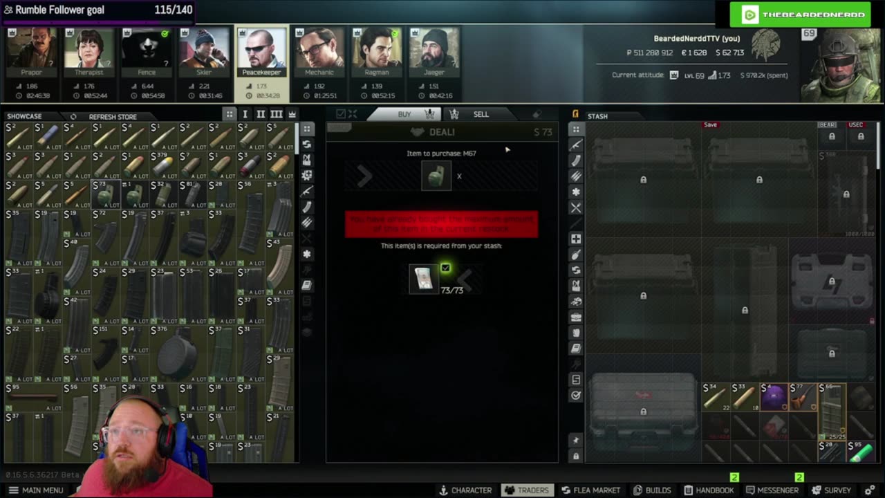 🔴LIVE-PVE Stat maxing and 1B Ruble grind