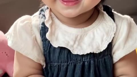Cute baby smiling and laughing