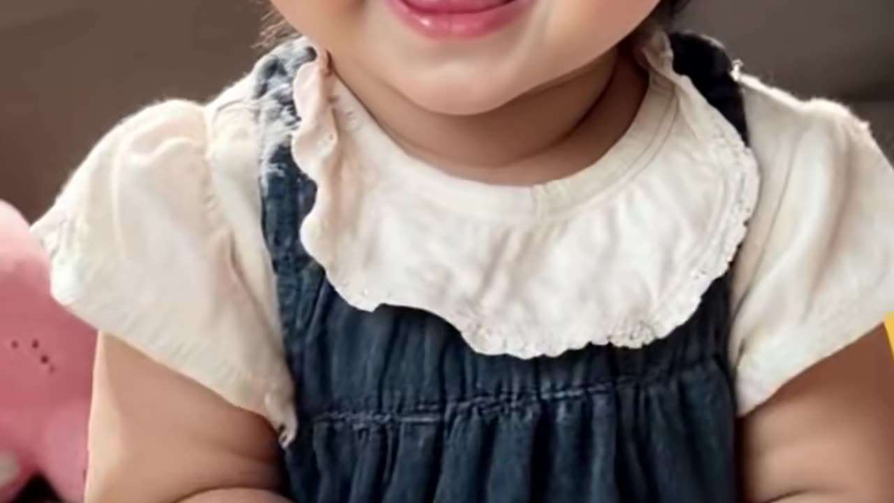 Cute baby smiling and laughing