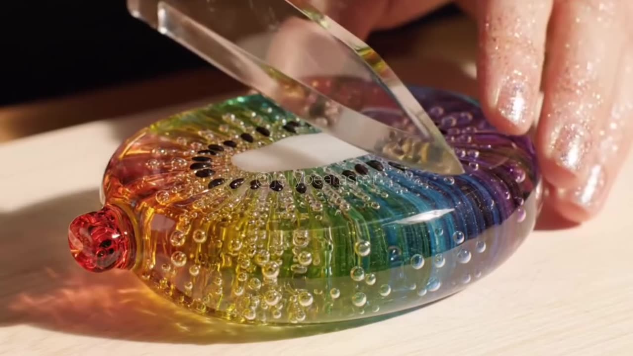 Rainbow glass fruits ☔️🌈 #asmr #aiasmr #surreal #oddlysatisfyingvideo #satisfying #oddlysatisfy