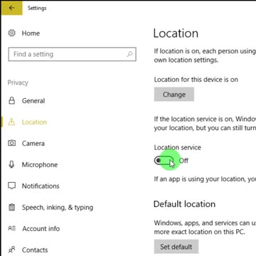customize privacy setting of location