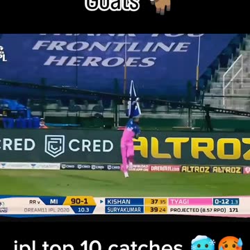 Top 10 Best Catches In IPL History 😊