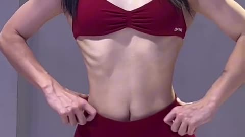 Bodybuilder Woman Shows Off Physique