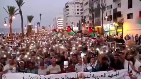Massive protest in favor of Gaza in Morocco
