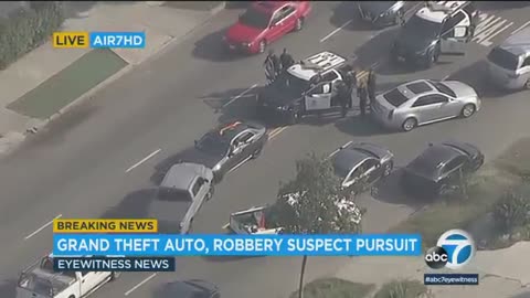 Good Samaritan helps end lengthy police chase, suspect flips out of car