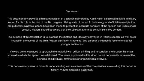 Adolf Hitler FULL SPEECH in ENGLISH AI Reconstructed Audio Freedom or Slavery Munich, Germany 1922