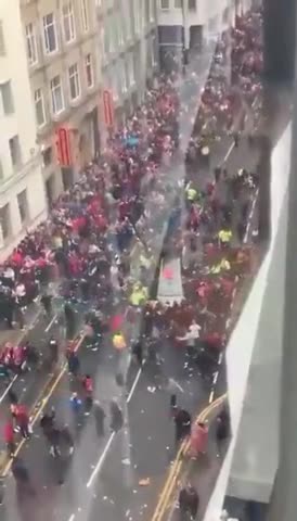 Car plows into crowd during Liverpool victory parade