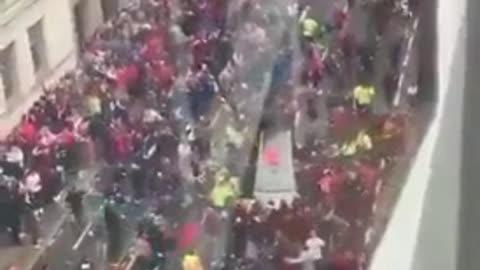 Car plows into crowd during Liverpool victory parade