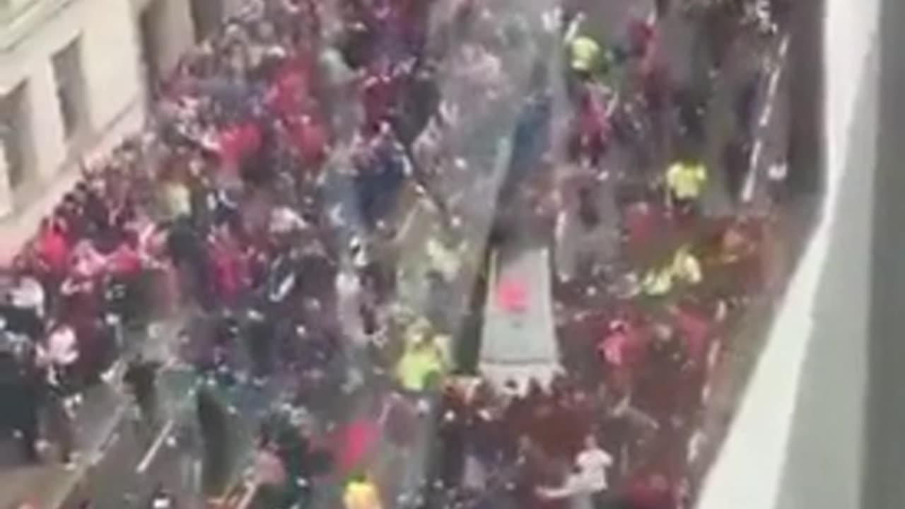 Car plows into crowd during Liverpool victory parade