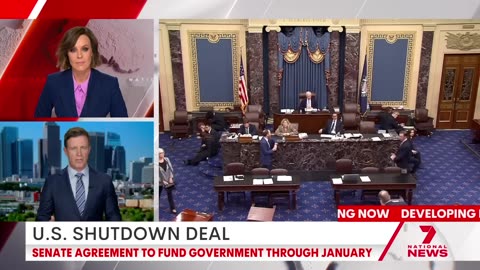 US ends historic 40-day government shutdown | 7NEWS