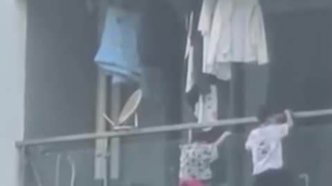 Terror at the Top: Two Children Rescued from the 13th Floor in China