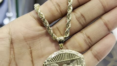 10k Gold 22” Chain New Nugget Last Supper Set