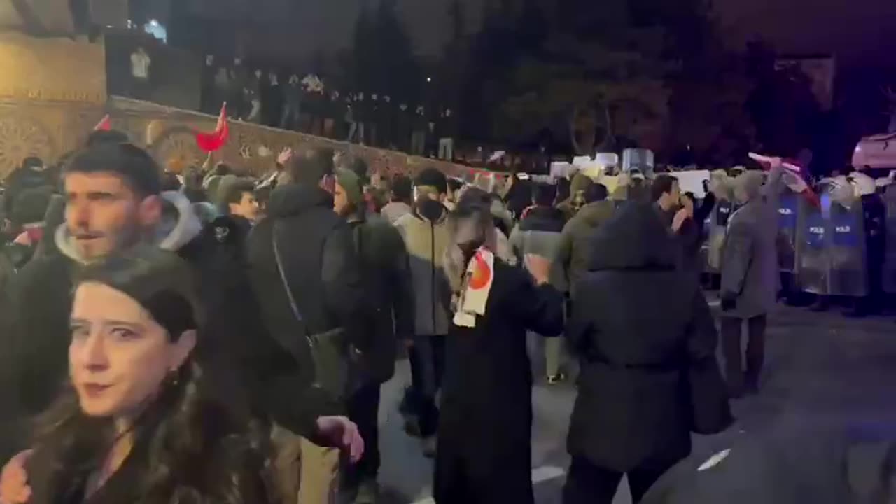 Turkish police have deployed tear gas to disperse large crowds in central Ankara