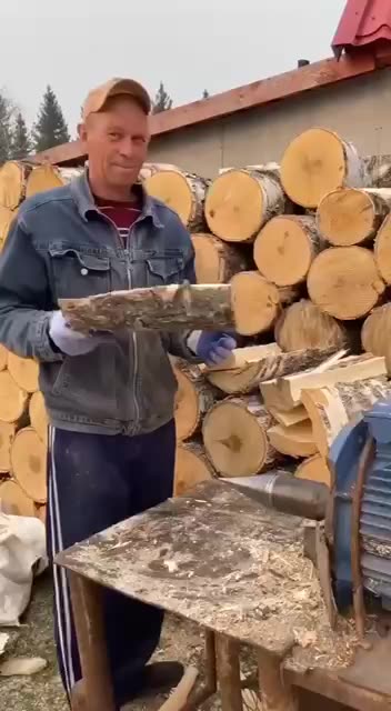 Homemade device for splitting your firewood...
