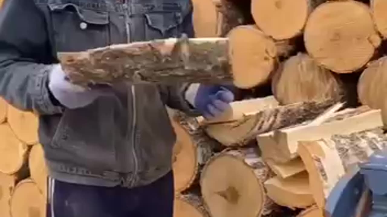Homemade device for splitting your firewood...