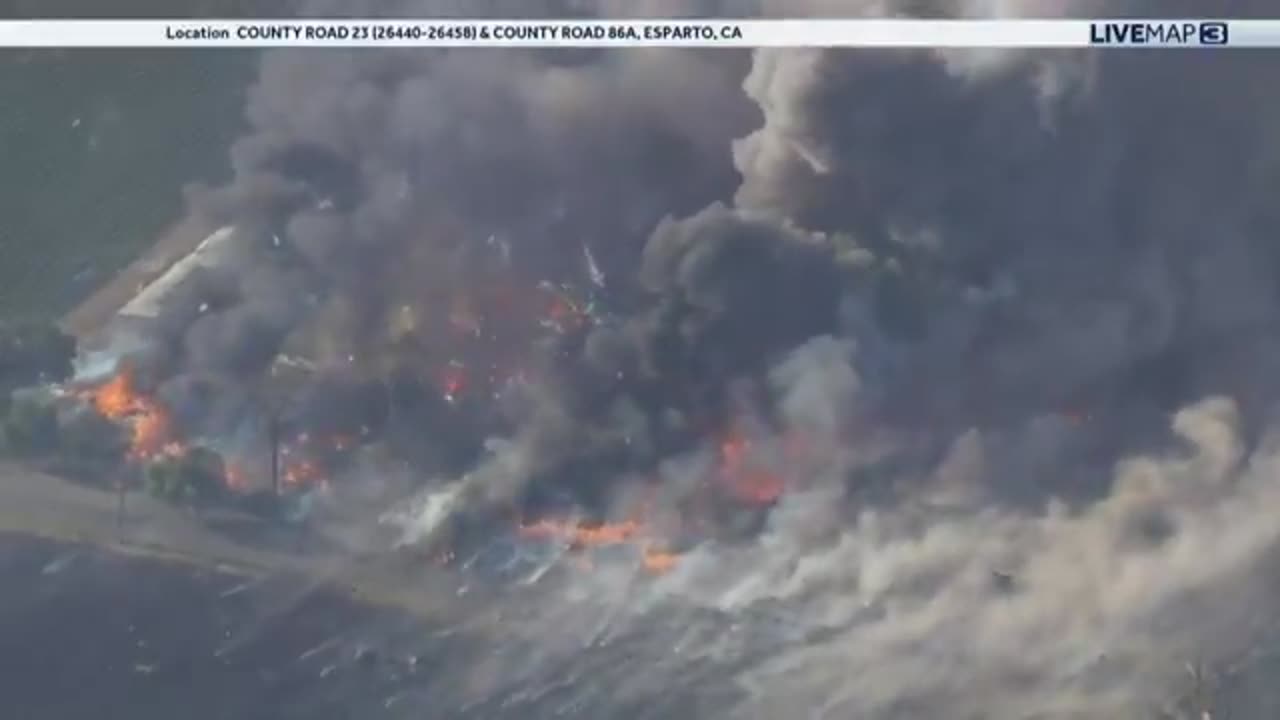 Fire and Explosions at fireworks factory in Yolo County, California