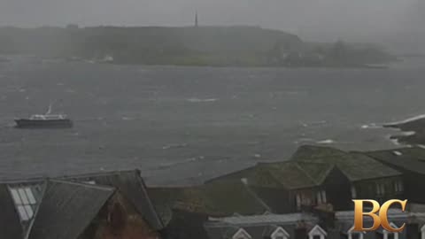 Storm Floris batters Scotland with 90 mph winds
