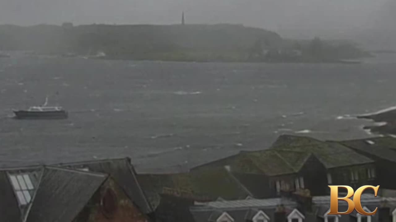 Storm Floris batters Scotland with 90 mph winds