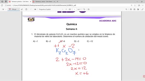ADC SEMESTRAL PARALELO 2025 | Semana 04 | Química