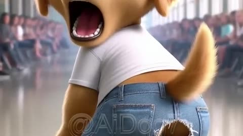 The awkward moment that cute puppy will never forget 😨 #ai #dog #aidog #cute #puppy #cartoon #aiart
