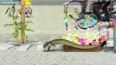 Monitor lizards on Jalan Kampung become ice lolly sellers