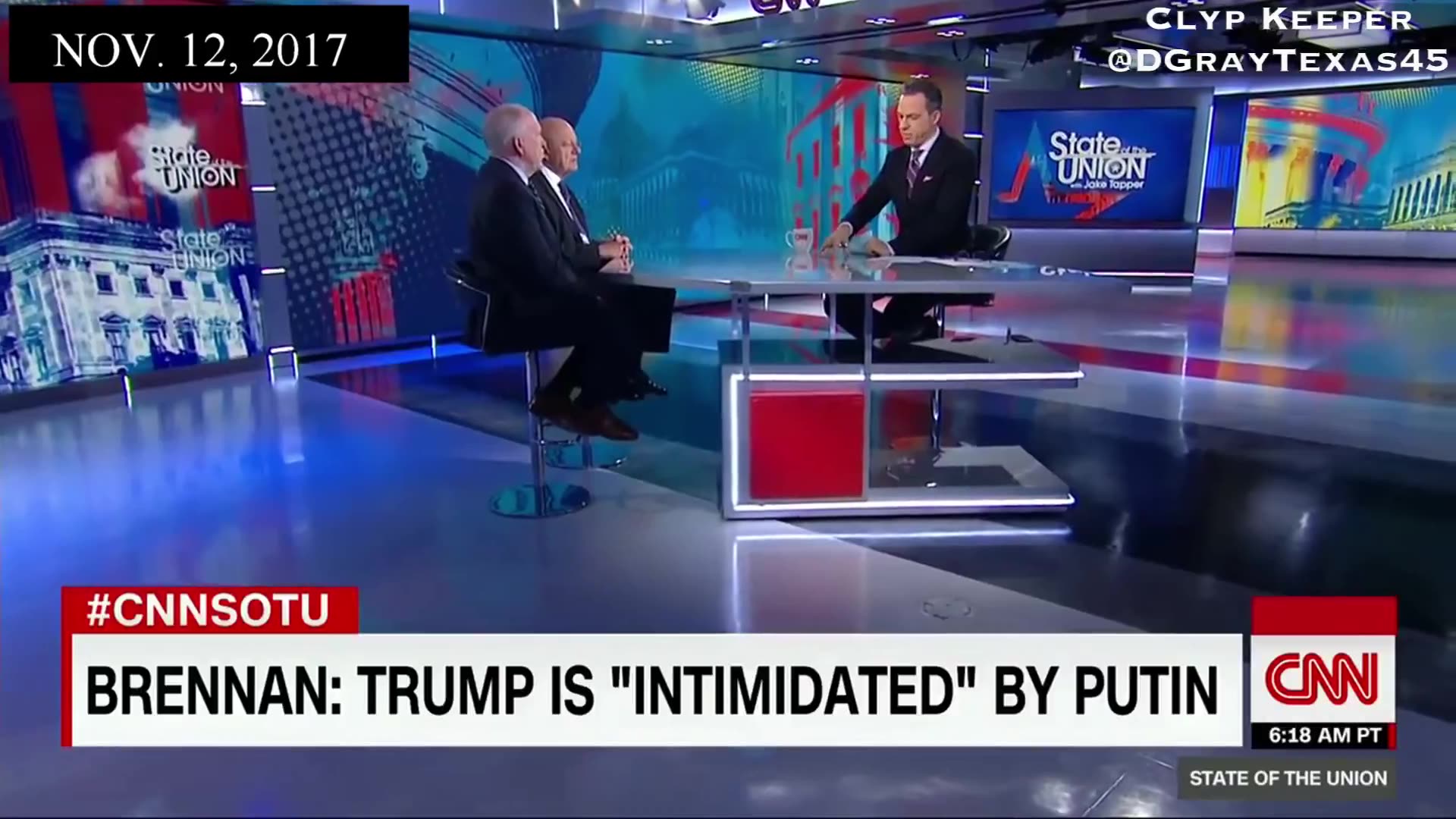 ICYMI: In 2017 Jake Tapper asked Deep State Duo Brennan & Clapper if they knew of any laws