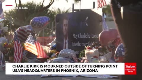 ✅ Charlie Kirk is Mourned Outside of Turning Point USA's Phoenix HQ