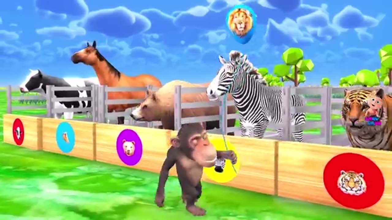 Wild Animal Running for Kids