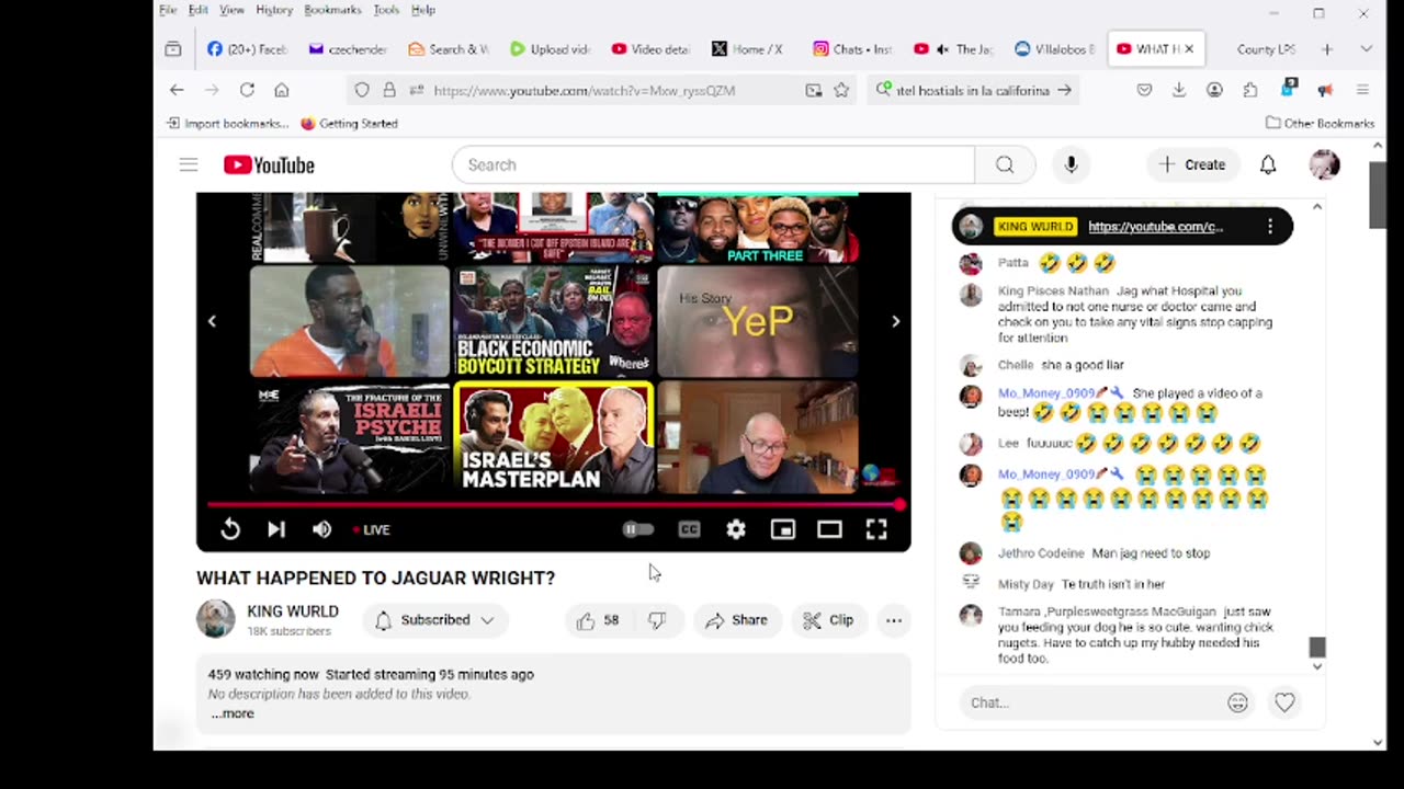 jaguar wright is not in the hospital she is pulling the ada scam and scaming people out of money