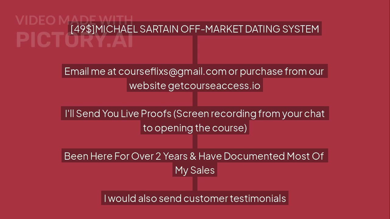 MICHAEL SARTAIN OFF-MARKET DATING SYSTEM Download
