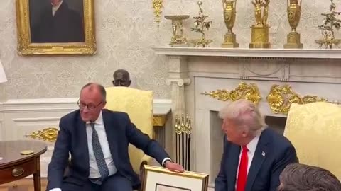 Chancellor Merz gifted President Trump his grandfather’s birth certificate