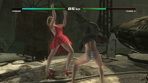 Dead or Alive 5 Last Round: Kasumi (costume 30) vs Phase 4 - 4K