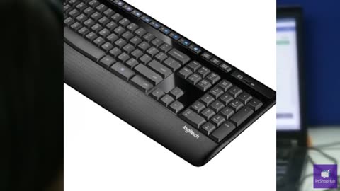 Logitech K345 Wireless Keyboard - Full-Sized Keyboard with Palm Rest, 2.4 GHz Wi