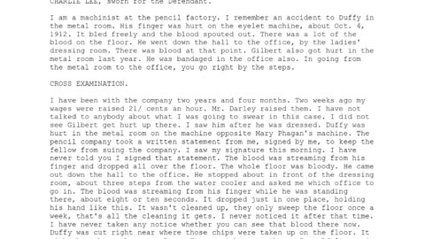 CHARLIE LEE, Sworn In For The Defendant, 85th To Testify