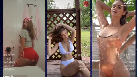 Beautiful Cute Tiktok girls compilation, No Bra Challenge compilation 