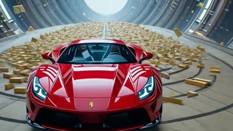 Ferrari SF90 in Zero Gravity Vault – Space Heist in 8K! #crushing #car #crushvelocity