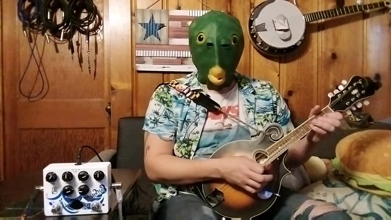 Fish-Head demos Caline Devil Fish on a Gretsch Park Avenue Mandolin