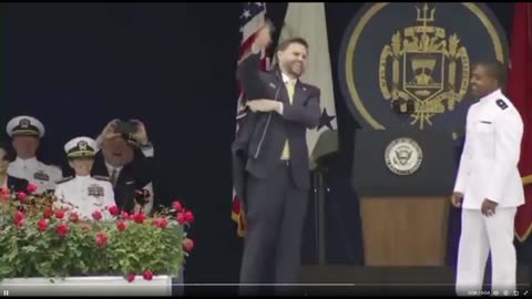 The Naval Academy class of 2025 gifted VP Vance a jacket! He tried it on and...