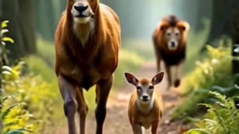 बारहसिंगा शानदार सींगों पर बहुत गर्व करता #trending #tranding #viral #viralshort #storytime #story