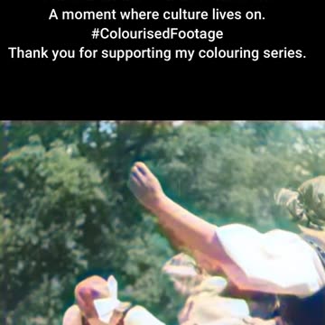 1934 Folk Dance Men and Women in Traditional Dress #ColourisedHistory