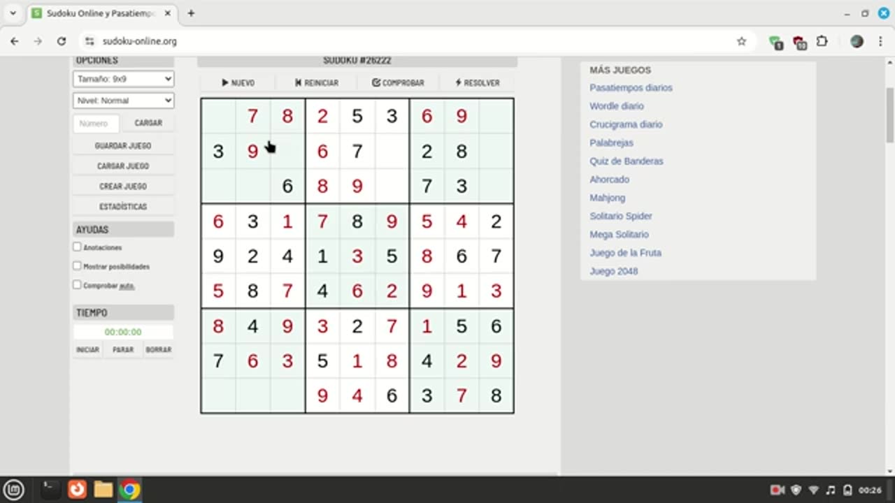 como llenar un sudoku nivel normal