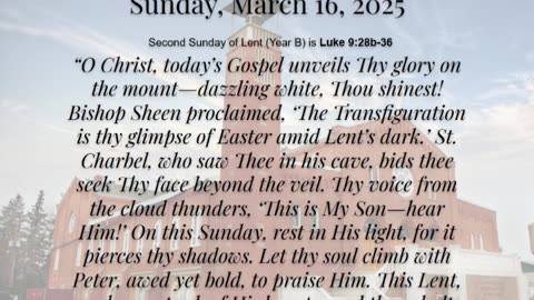 Catholic Mass reading for Sunday, March 16, 2025